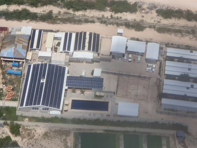 178 kW solar-diesel hybrid  | 6 days, Thorntree, hotel, Somalia