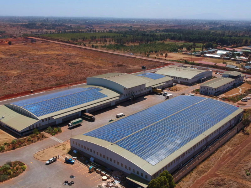1 MW grid-tied | 7 days, Tatu City, industrial park, Kenya